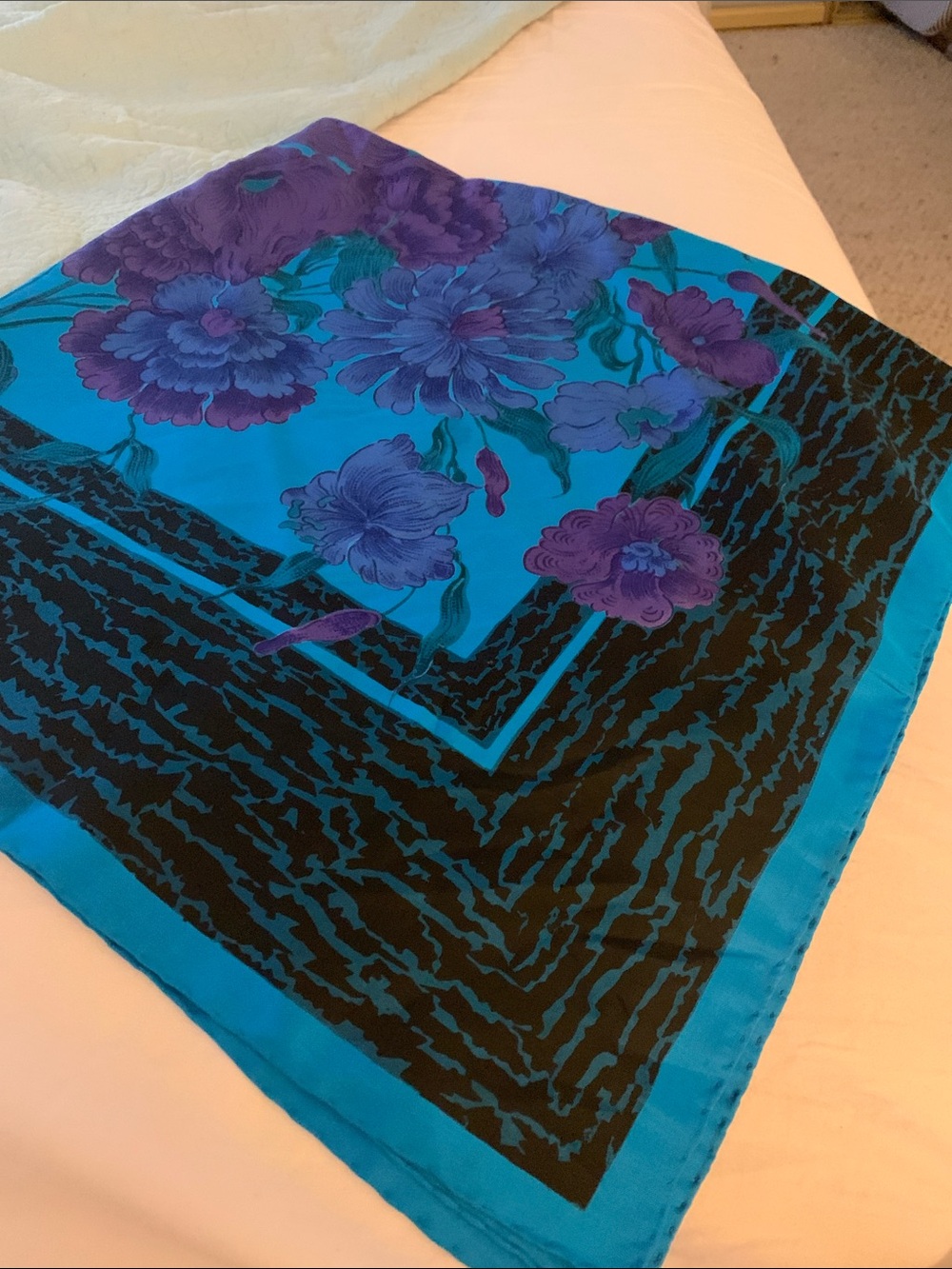 Thai silk scarf. 35” x 32”